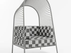 felix armchair by christian vivanco for los patrones 3D Model