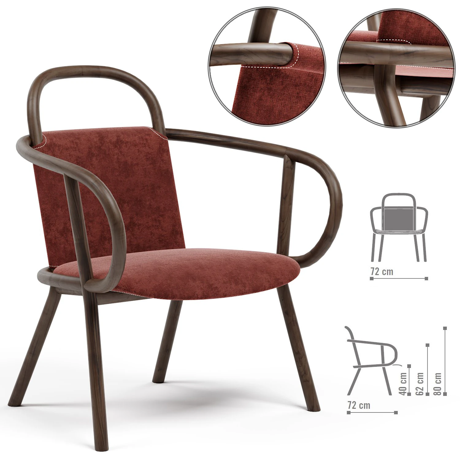 lounge armchair zantilam by very wood 3D Model .c4d .max .obj .3ds .fbx .stl .blend 