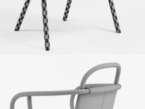 lounge armchair zantilam by very wood 3D Model