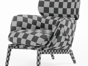 luca nichetto elysia lounge chair and nino ottoman Modelo 3D