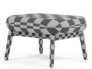 luca nichetto elysia lounge chair and nino ottoman Modelo 3D