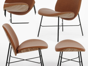 pode nihan armchair and pode nihan pouf Model 3D