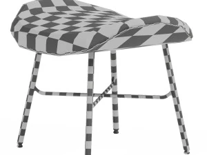 pode nihan armchair and pode nihan pouf 3D Model