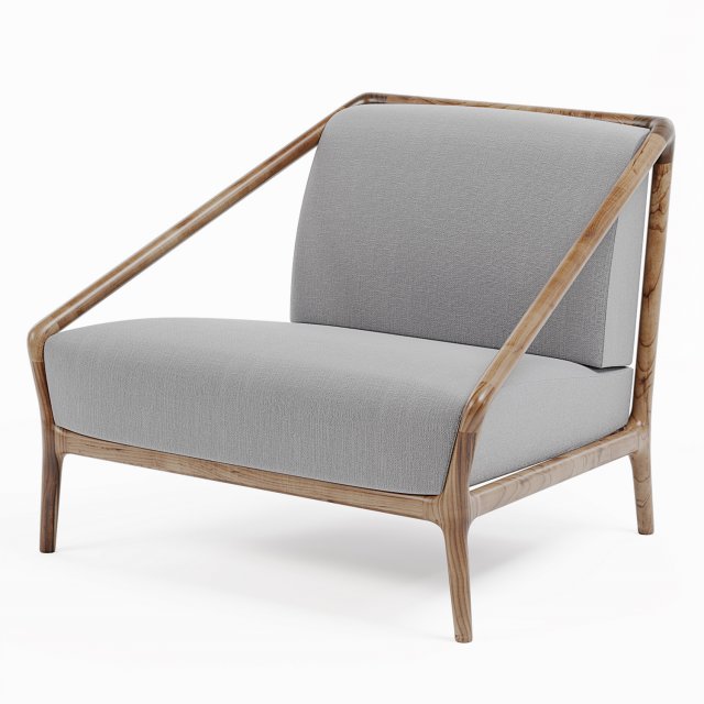 rive droite armchair ceccotti collezioni Model 3D .c4d .max .obj .3ds .fbx .stl .blend 