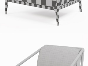rive droite armchair ceccotti collezioni Model 3D