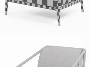 rive droite armchair ceccotti collezioni 3D Model
