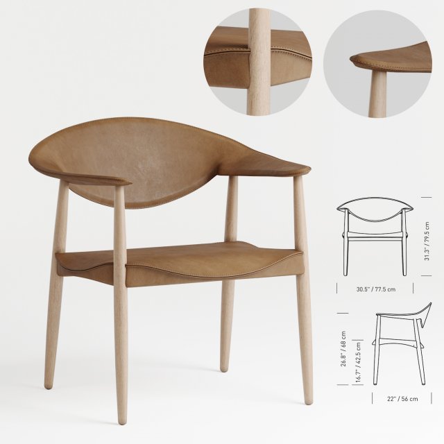 lm92p metropolitan chair 3D-Modell .c4d .max .obj .3ds .fbx .stl .blend 