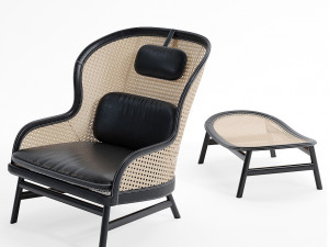 the dandy armchair with ottoman by grsns 3D 模型