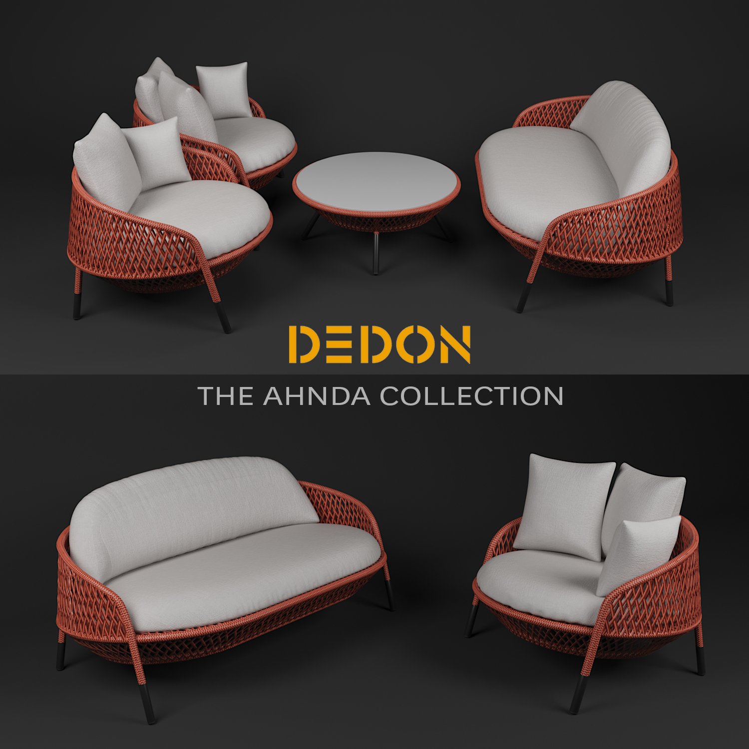 dedon ahnda collection 3D-Modell in Set 3DExport