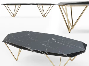 liquid marble coffee table 3D Model