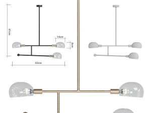 pingente de lustre emaranhado Modelo 3D