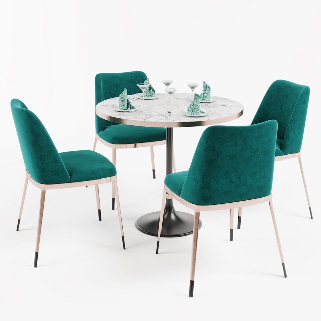 table and chair 2 3D Model .c4d .max .obj .3ds .fbx .stl .blend 