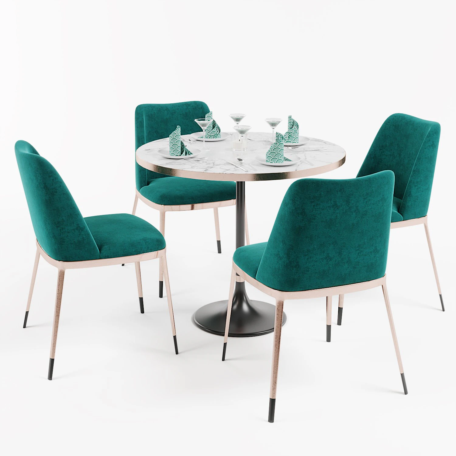 table and chair 2 3D Model .c4d .max .obj .3ds .fbx .stl .blend 
