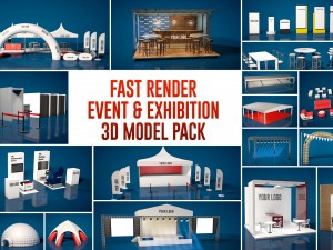 Event and exhibition pack Modello 3D