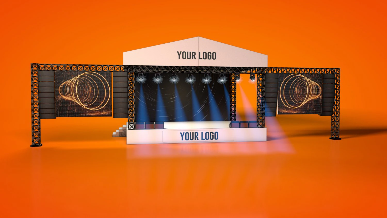 outdoor concert stage 3D Model .c4d .max .obj .3ds .fbx .stl .blend 