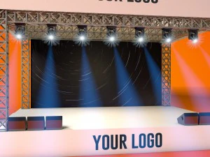 outdoor concert stage 3D Model