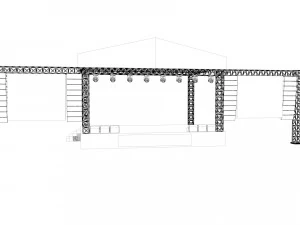 outdoor concert stage 3D Model