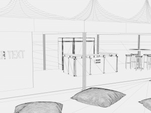 outdoor event tent stand 3D Model