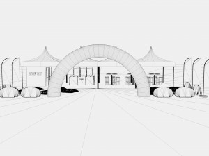 outdoor event tent stand 3D Model