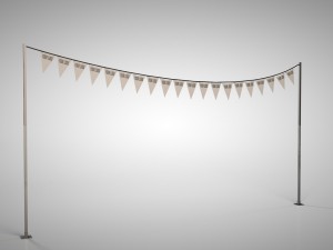 balloon arch - zeplin - triangle flag Model 3D