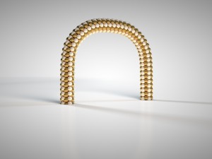 balloon arch - zeplin - triangle flag Model 3D