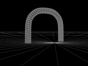 balloon arch - zeplin - triangle flag Model 3D
