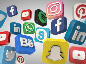 icone dei social media Modello 3D