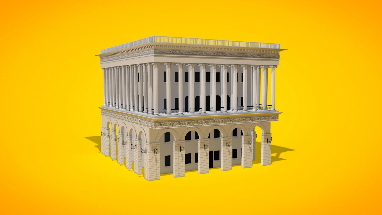 petro tchaikovsky national music academy of ukraine conservatory building 3D Model .c4d .max .obj .3ds .fbx .stl .blend 