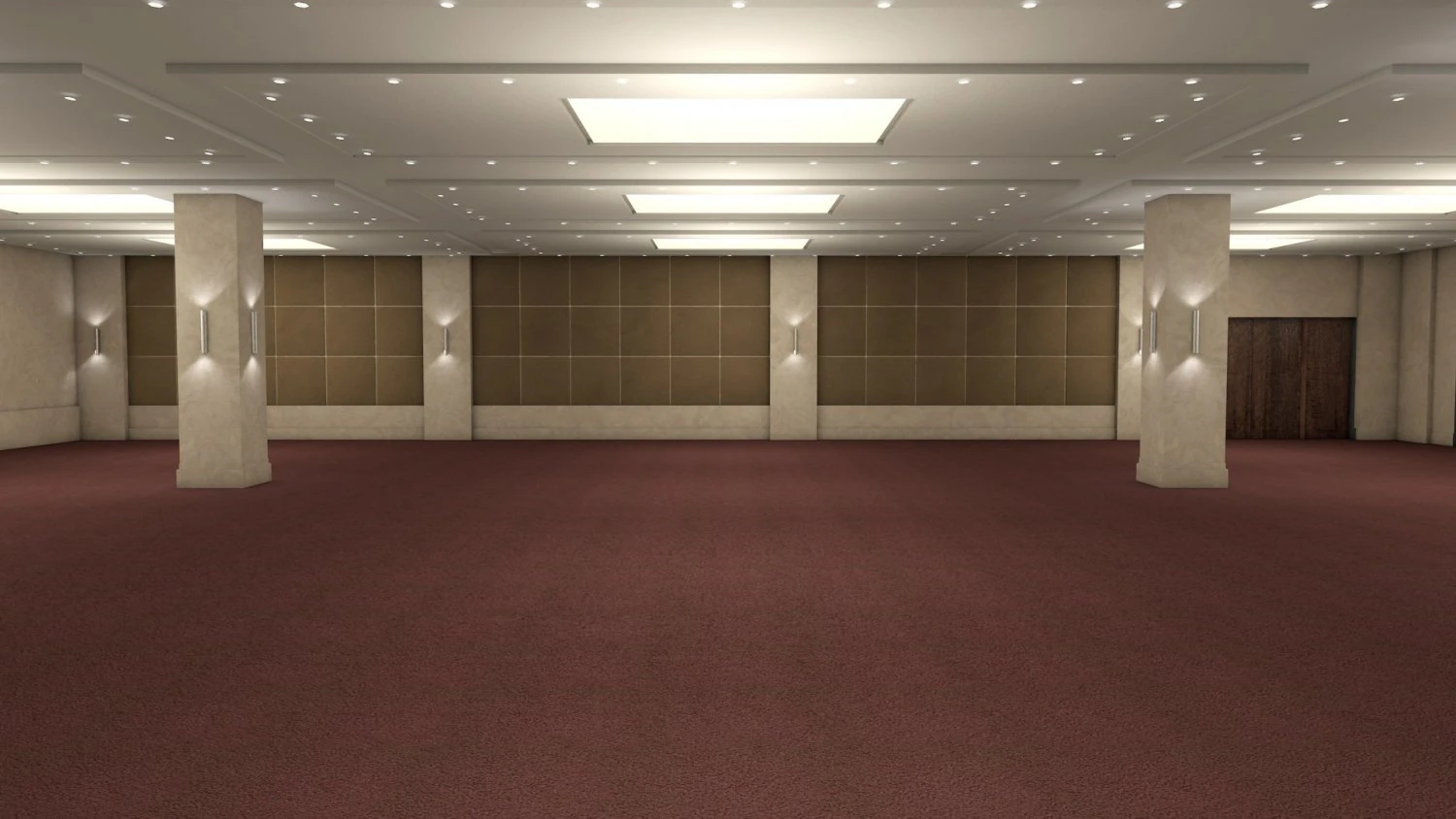 hotel conference hall low-poly 3D Model .c4d .max .obj .3ds .fbx .stl .blend