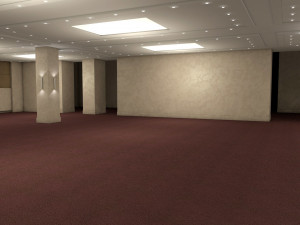 hotel conference hall low-poly 3D Model