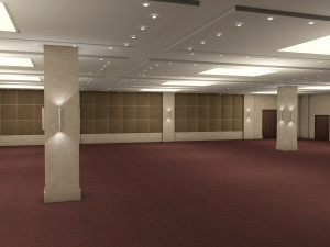 hotel conference hall low-poly 3D Model