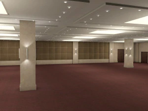 hotel conference hall low-poly 3D Model