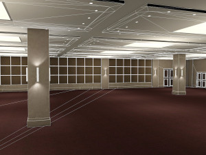 hotel conference hall low-poly 3D Model