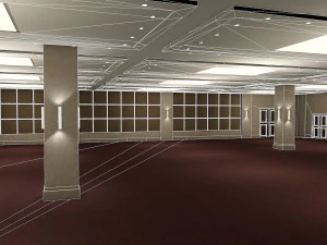 hotel conference hall low-poly 3D Model
