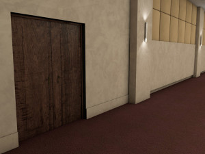 hotel conference hall low-poly 3D Model