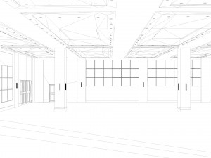 hotel conference hall low-poly 3D Model