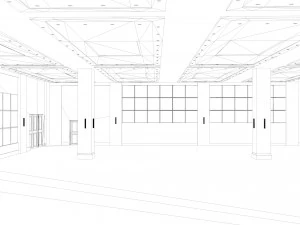 hotel conference hall low-poly 3D Model