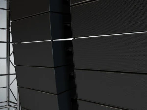 line array concert sound speaker system scaffolding with truss 3D Model