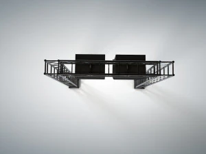 line array concert sound speaker system scaffolding with truss 3D Model