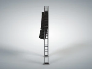 line array concert sound speaker system scaffolding with truss 3D Model