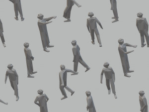 100 low poly aircraft carrier flight deck crewmen 3D-Modell