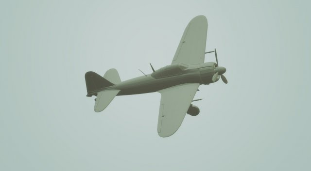 a6m2 japanese zero fighter wings and wheels down 3D Model .c4d .max .obj .3ds .fbx .stl .blend 