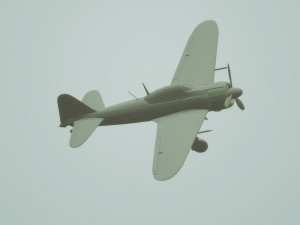 a6m2 japanese zero fighter wings and wheels down 3D Model