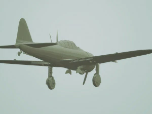 a6m2 japanese zero fighter wings and wheels down 3D Model