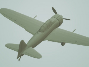 a6m2 japanese zero fighter wings and wheels down 3D Model