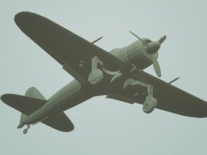 a6m2 japanese zero fighter wings and wheels down 3D Model