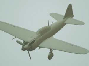 a6m2 japanese zero fighter wings and wheels down 3D Model