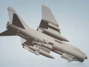 a7 corsair for carriers wings folded 3D Model