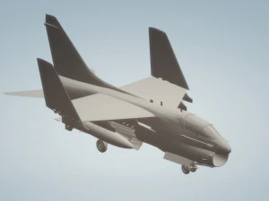 a7 corsair for carriers wings folded 3D Model