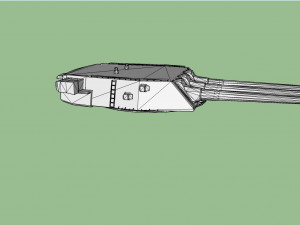 uss north carolina and wisconsin 16 inch forward turret 3D Модель